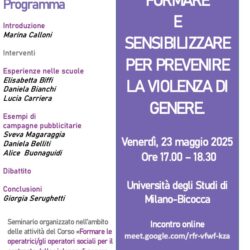Formare e sensibilizzare per prevenire la violenza di genere