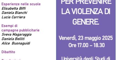 Formare e sensibilizzare per prevenire la violenza di genere Formare e sensibilizzare per prevenire la violenza di genere